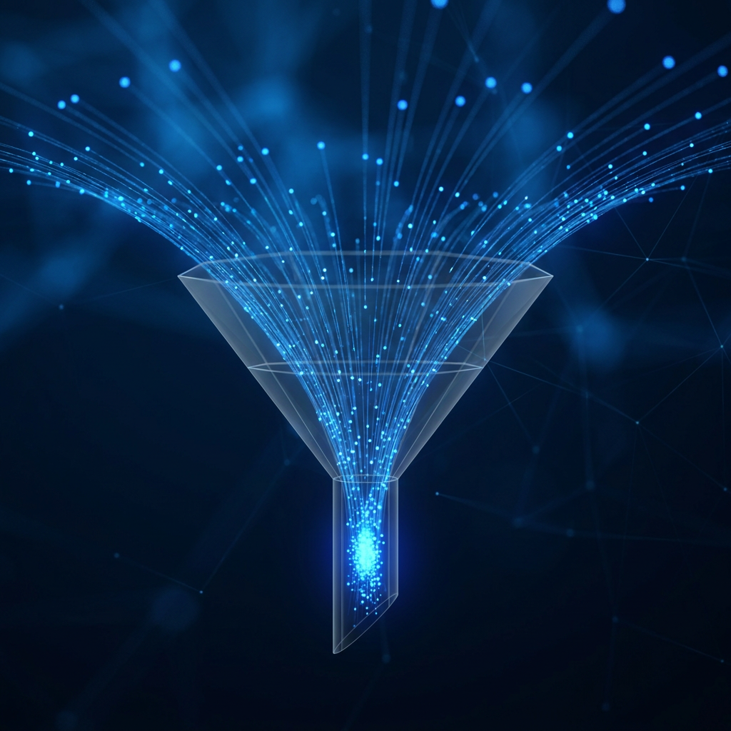 Abstract lead-generation system visualization